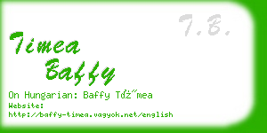 timea baffy business card